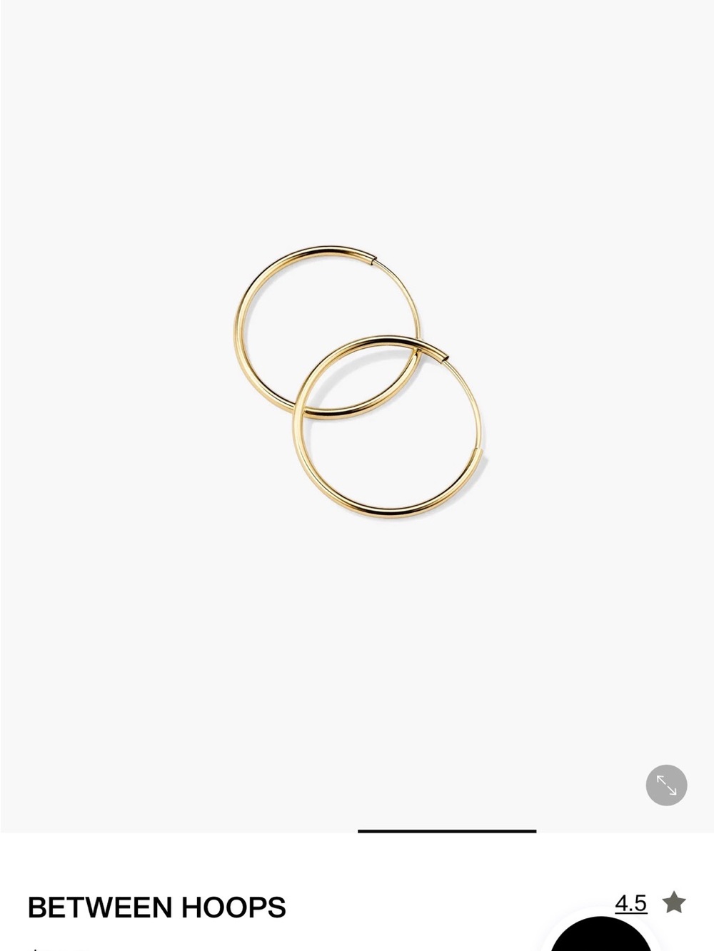 NEW - MEJURI BETWEEN HOOPS 10k YELLOW GOLD - Picture 2 of 2